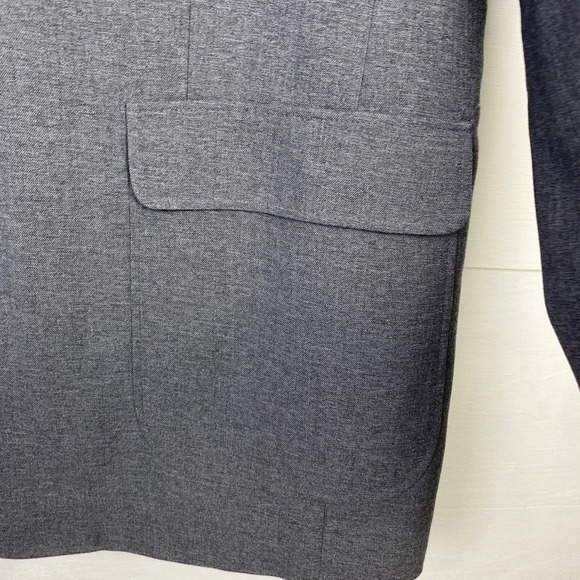 David Taylor Blazer Gray 46L Crested Gold Buttons Wool Blend Academia Regency - Picture 9 of 13